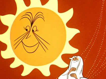 cartoon sun rays. Our Mr. Sun