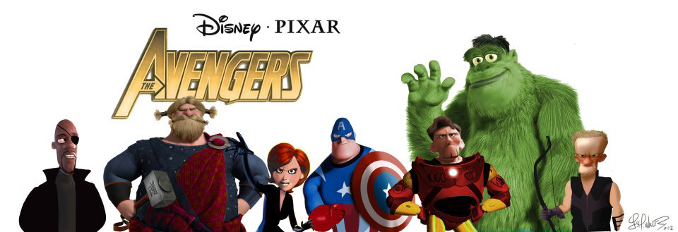 Inilah Pose Para Tokoh Kartun Pixar Saat Menjadi Avengers