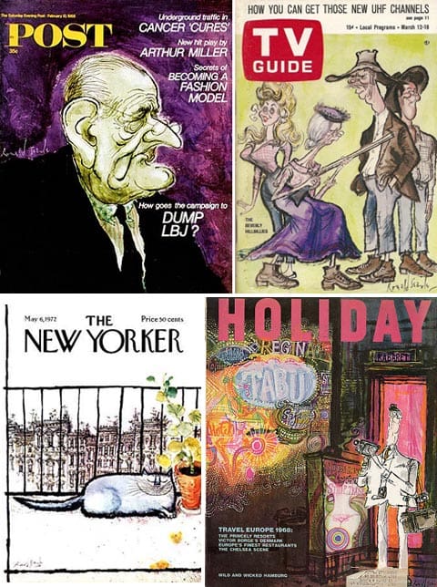 Ronald Searle drew hundreds of magazine and book covers throughout his illustrious career.
