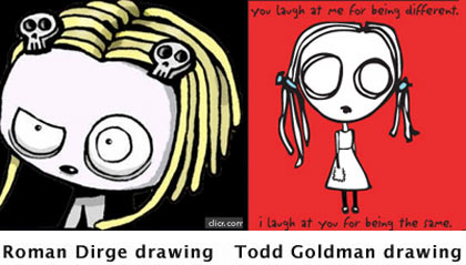 Todd Goldman and Roman Dirge artwork
