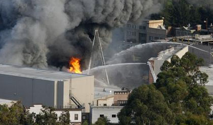 Fire at Universal Studios