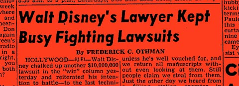 Walt Disney and Lawyers