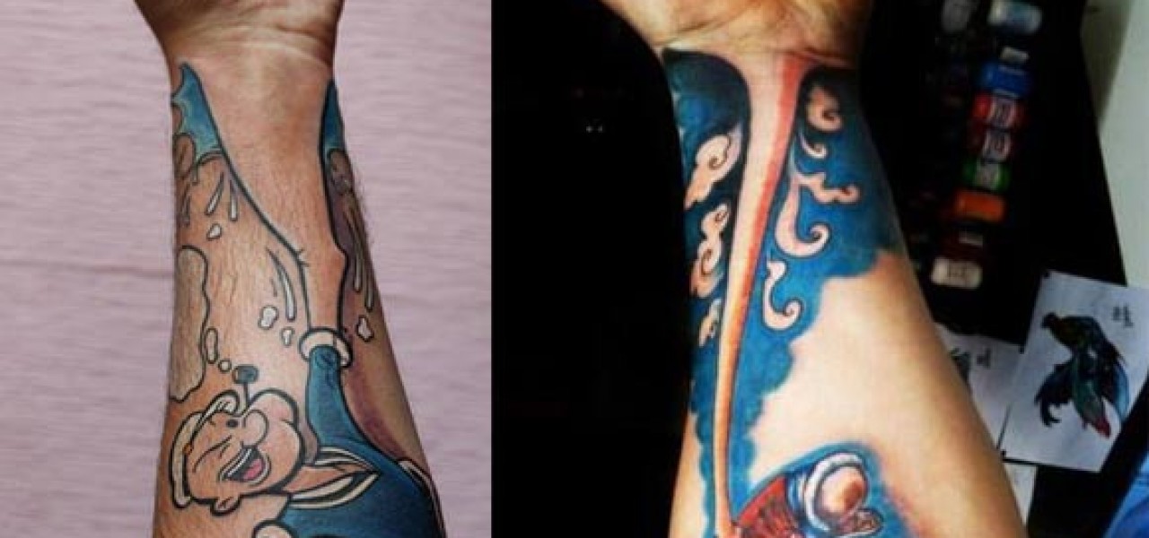 Popeye And One Piece Two Tattoos One Idea