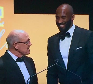 At one point of the evening, Glen Keane and former NBA star Kobe Bryant did some shtick onstage.