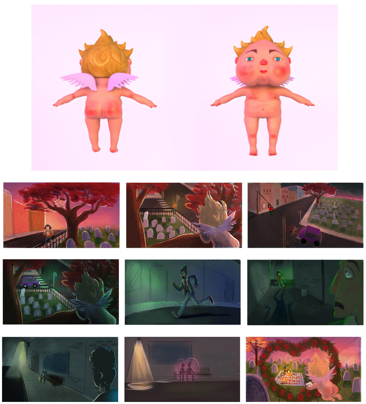 Concept art from Kaitlyn Fitzgerald's thesis project "Undying Love."
