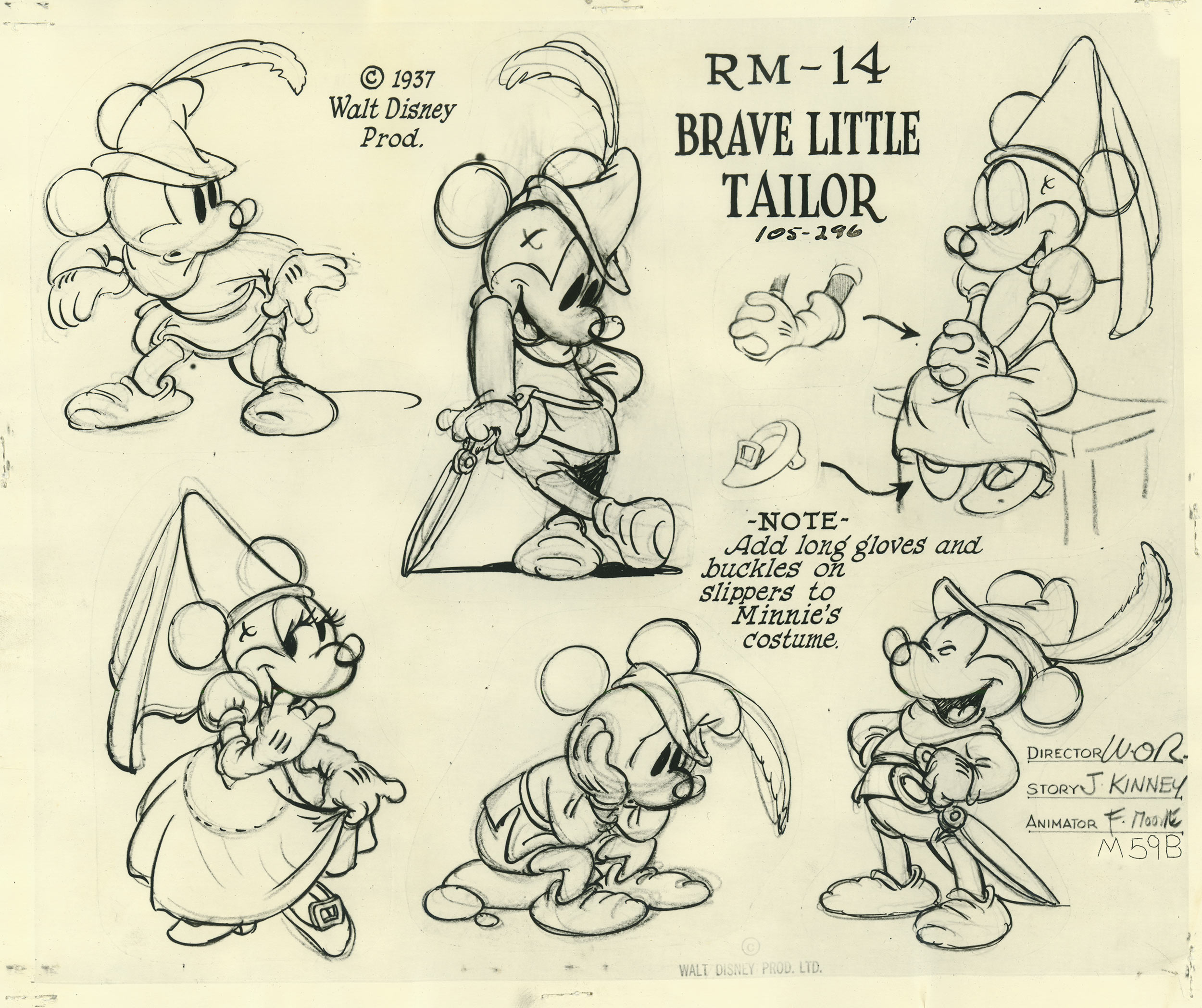 "Brave Little Tailor" (1938) model sheet. Collection of the Walt Disney Family Foundation.