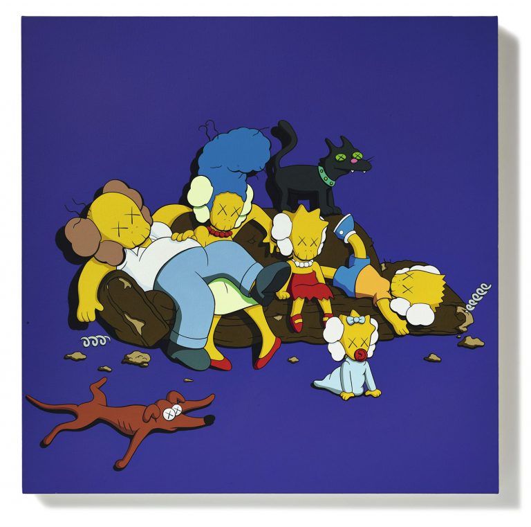 'Simpsons'-Inspired Parody Painting By Kaws Sells For $14.8 Million At