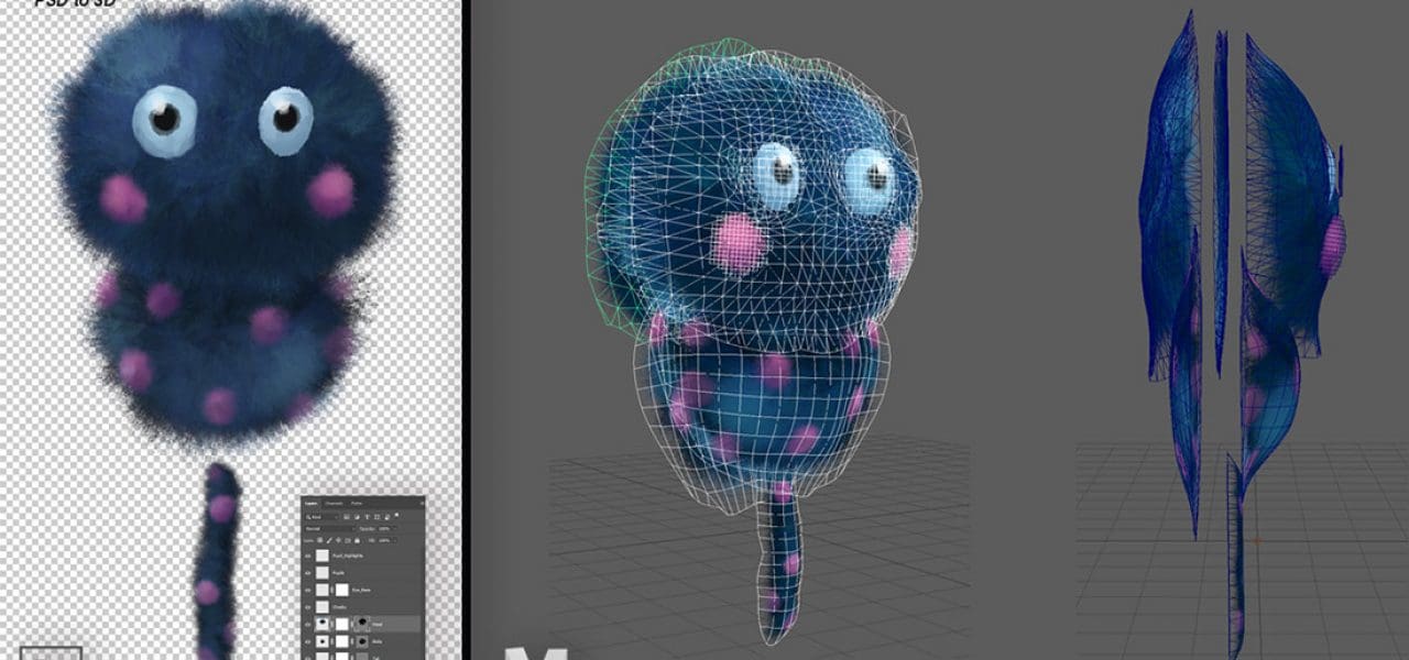 PSD to 3D Is A New Tool That Creates 3D Scenes Out Of Photoshop Artwork