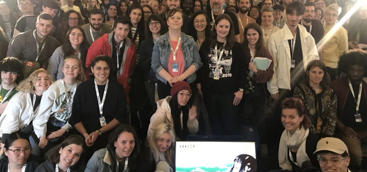 A photo of the attendees at the 2019 Annecy International Animation Film Festival's Master Your Career in Animation/VFX panel, which drew students from all over the world. Photo by Angelica Vergel.