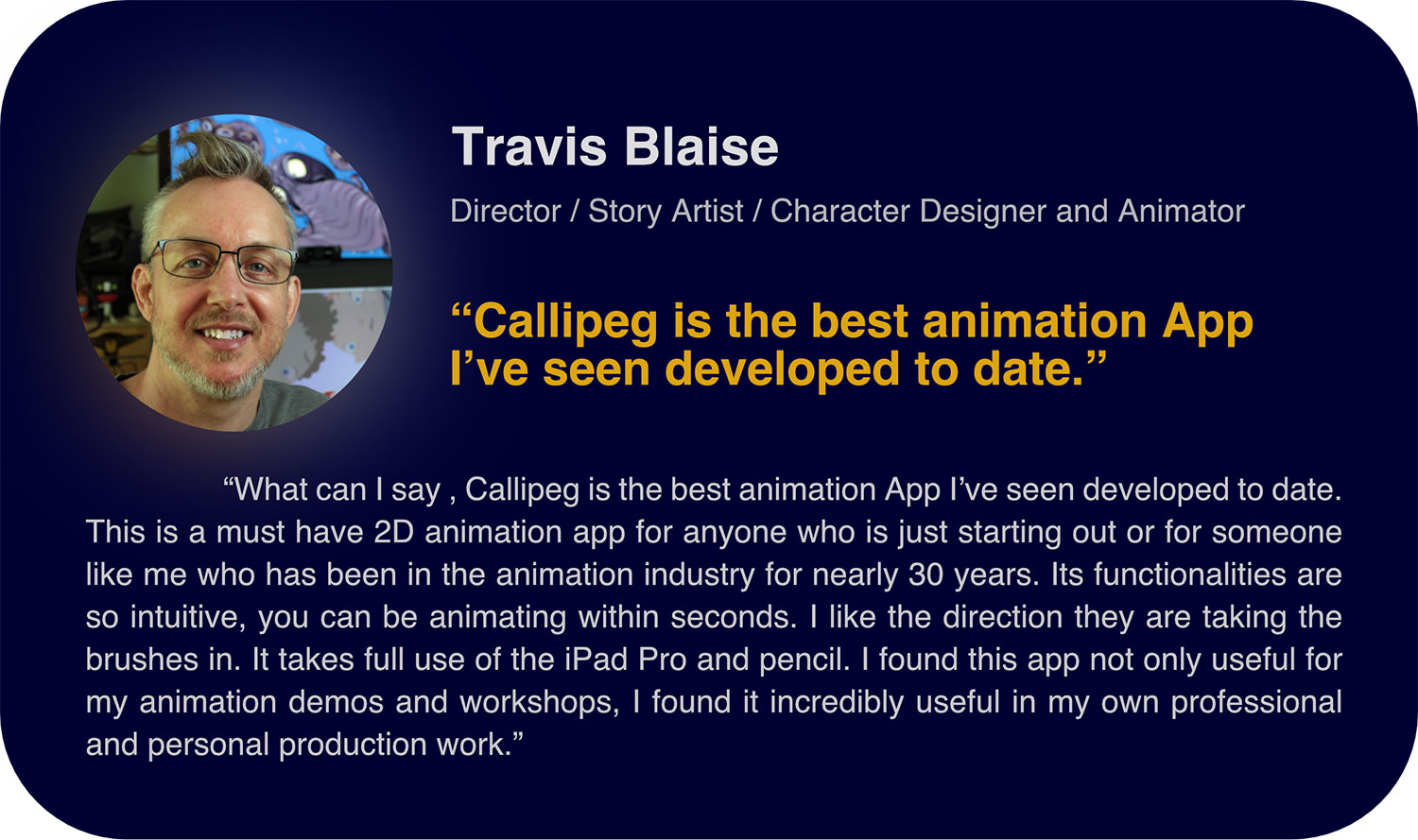 Travis Blaise on Callipeg