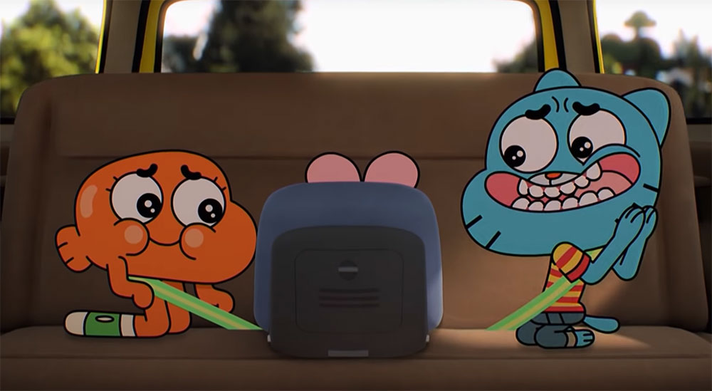 The double sclera is a performance choice in "Gumball"