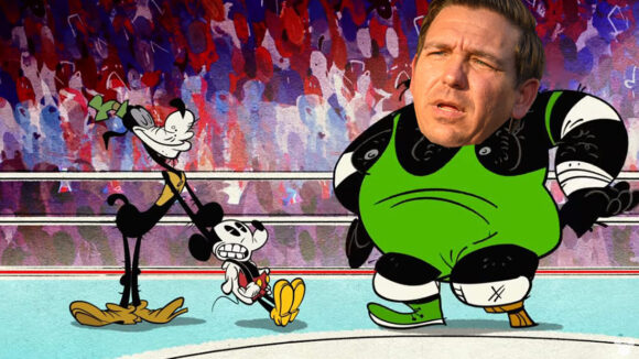 Ron De Santis and Mickey Mouse