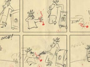 Tex Avery storyboard for Deputy Droopy