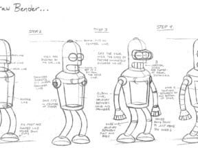 Futurama Draw Bender