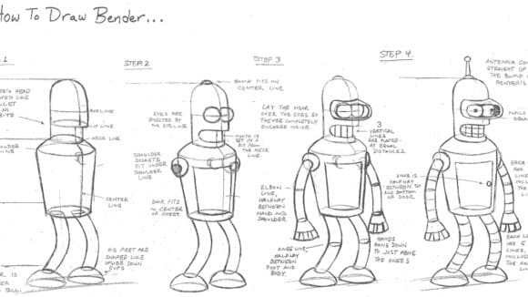 Futurama Draw Bender