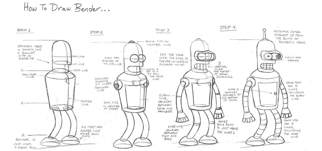 Futurama Draw Bender
