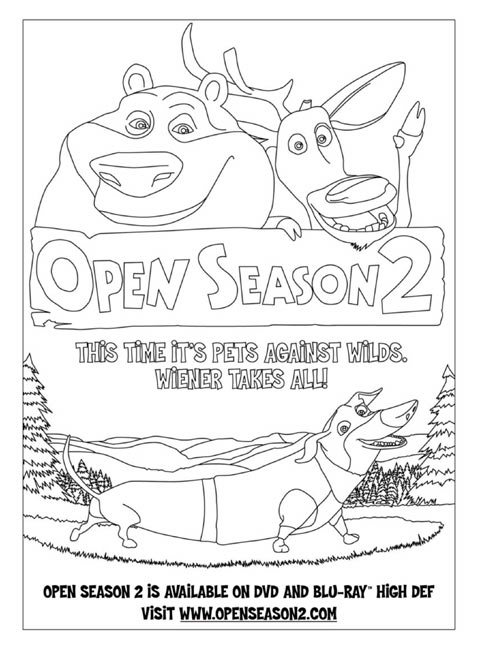Download Open Season 2's Coloring Page Clumsiness